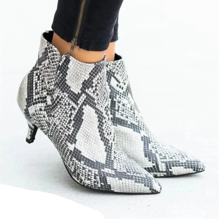 Klara | Bottines à Talons avec Fermeture Éclair Latérale et Bout Pointu