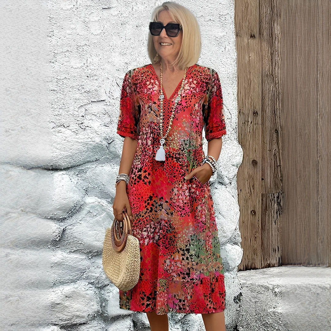 Robe d’Été Fleurie Femme – Style Léger et Élégant pour les Journées Ensoleillées