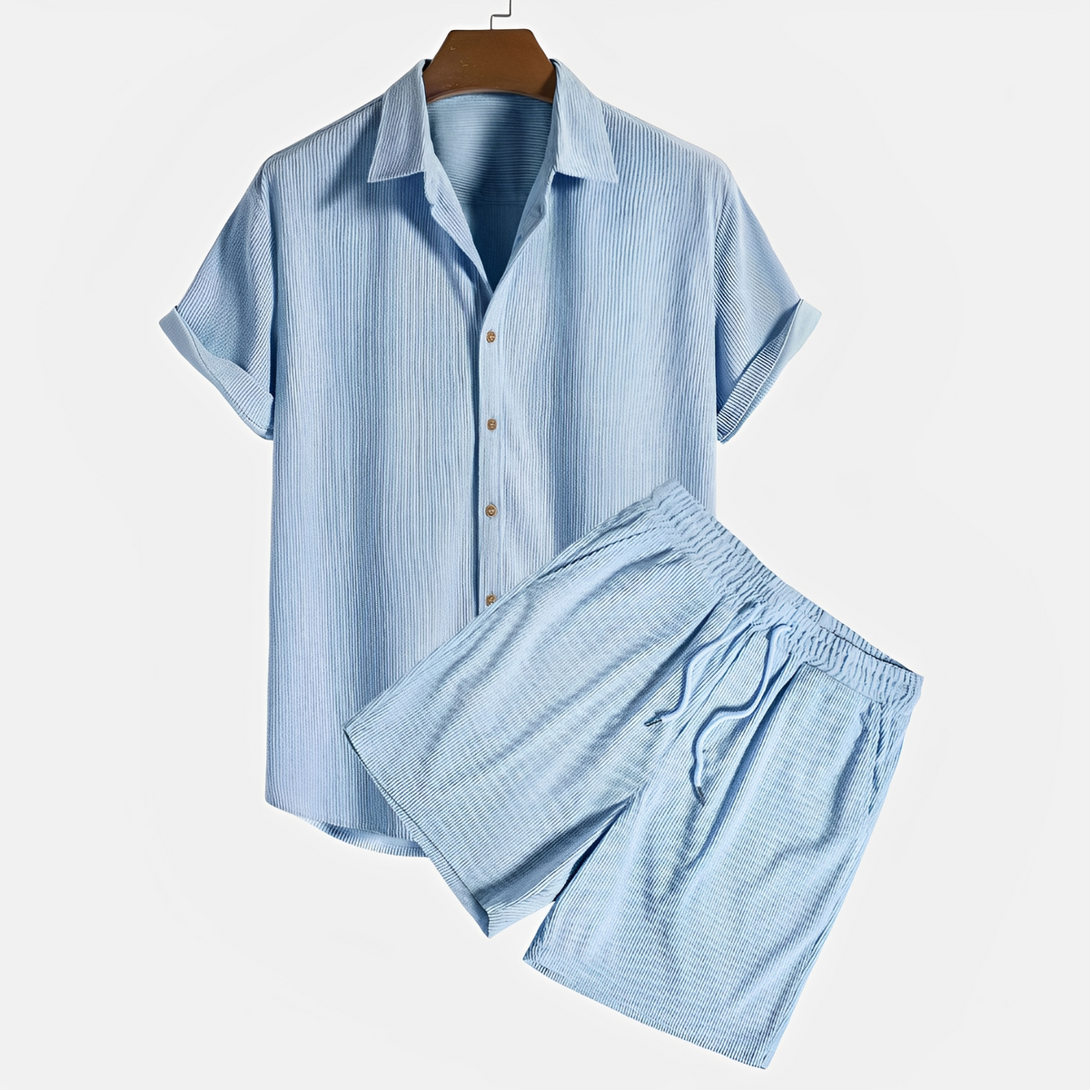 Ensemble Homme en Velours Côtelé 2 Pièces – Style Moderne et Confort Doux