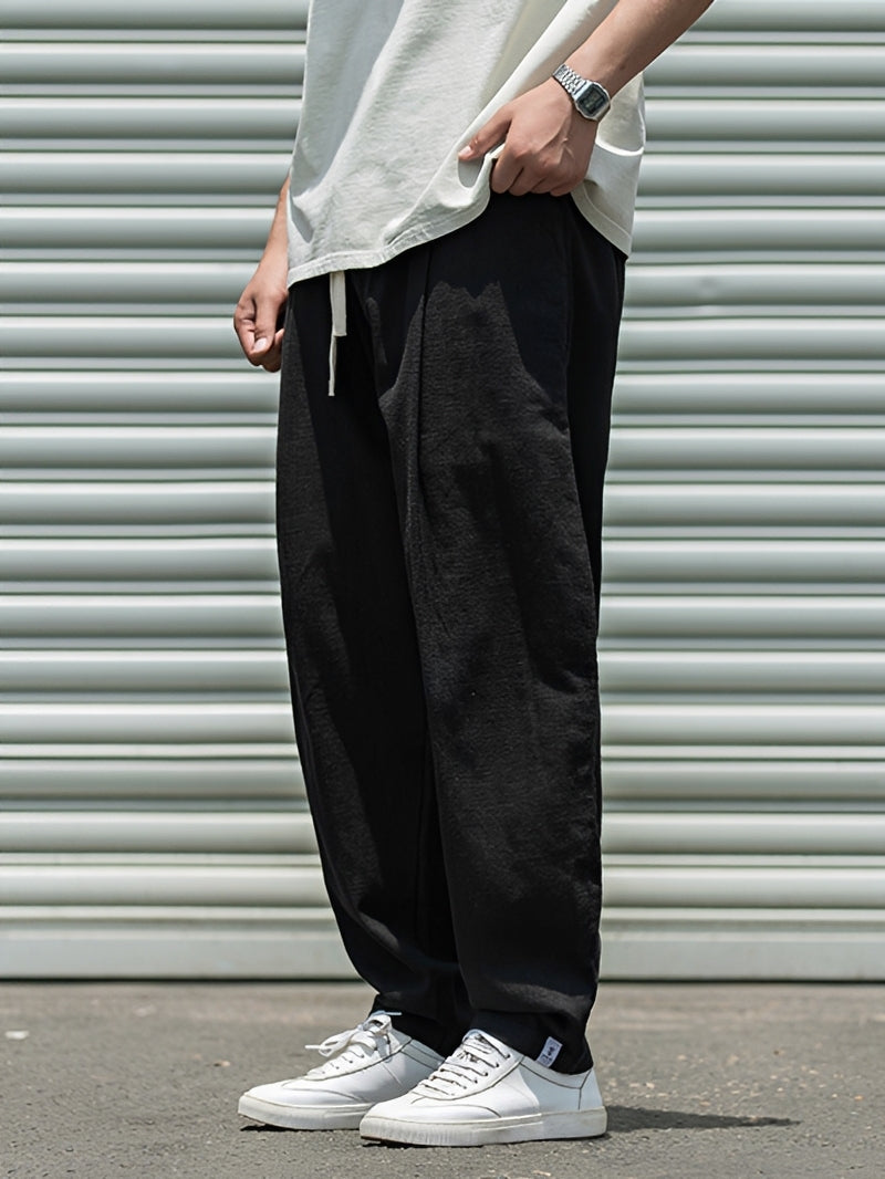 Pantalon Homme Coupe Droite Ample – Style Moderne et Confort Léger