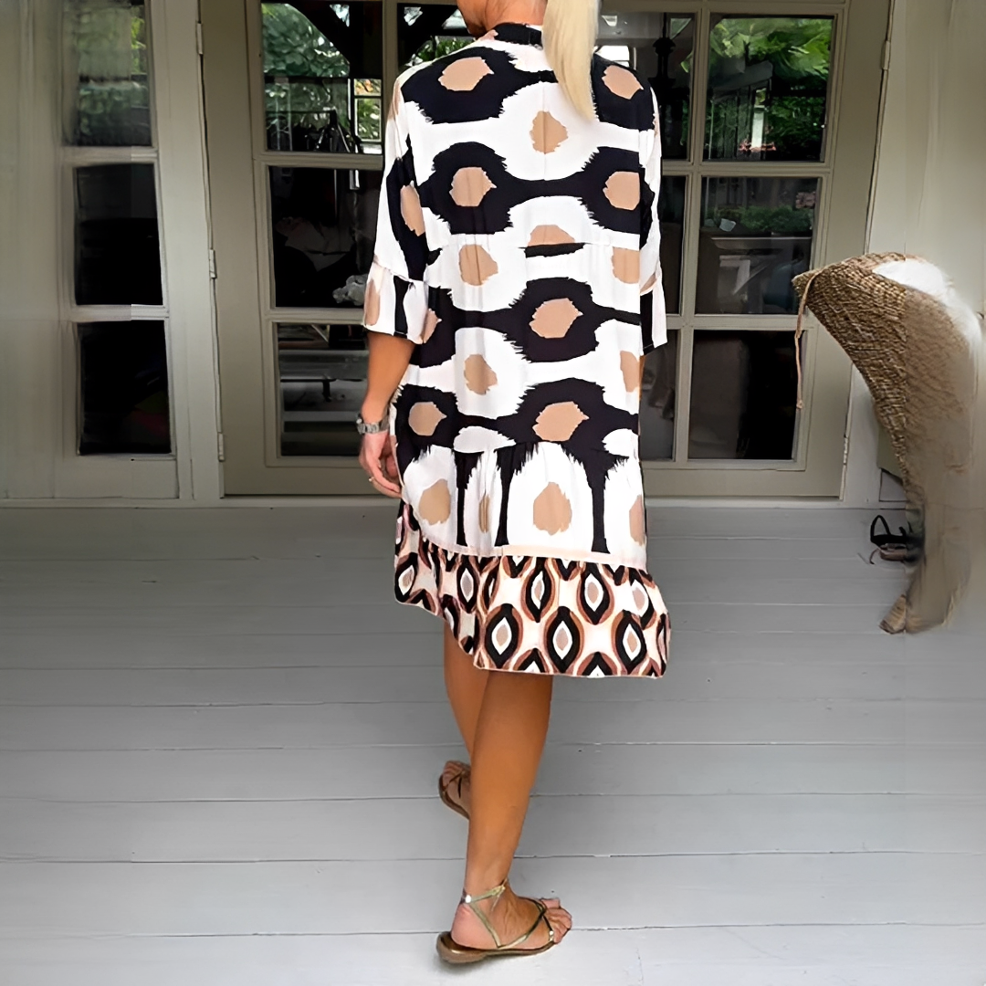 Robe d’Été Femme Élégante – Motif Féminin et Confort Léger
