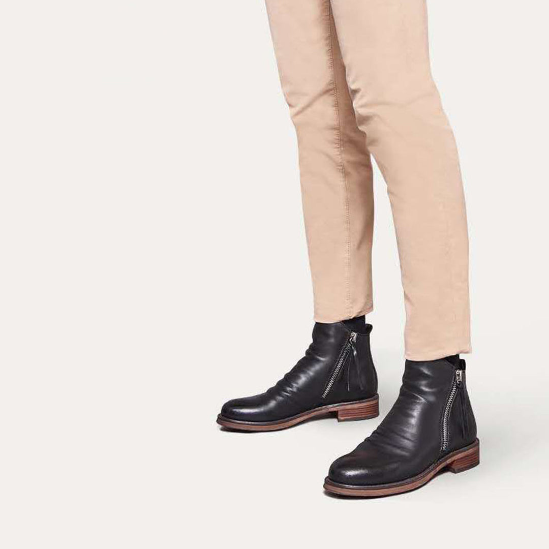 Bottines Homme Élégantes en Cuir avec Fermeture Éclair – Raffinées, Confortables & Polyvalentes