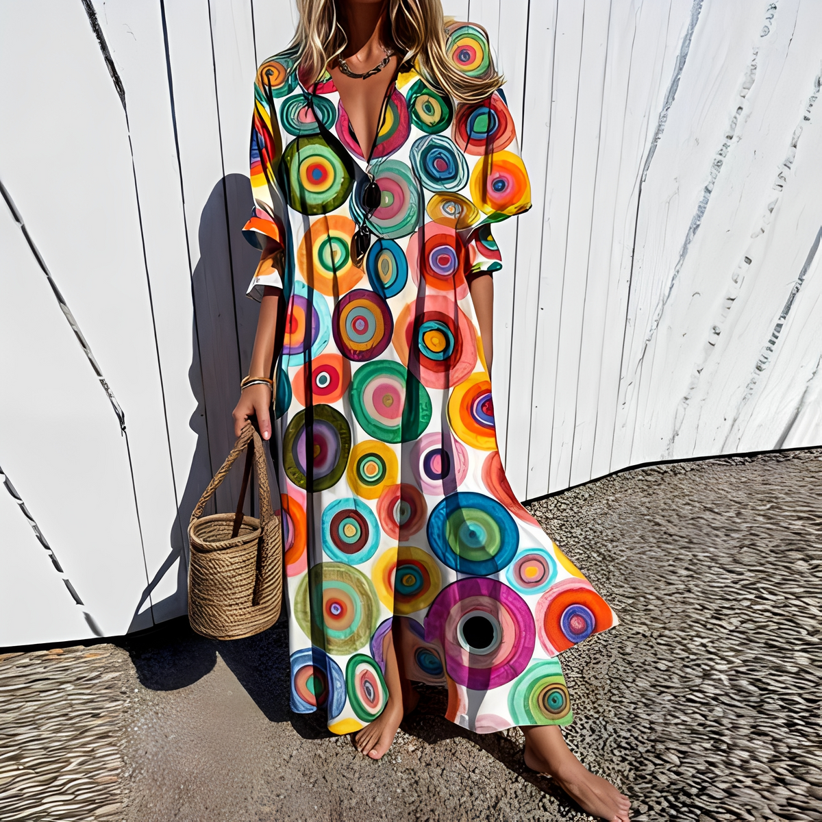 Robe Longue d’Été Femme – Élégance Légère et Confort Quotidien
