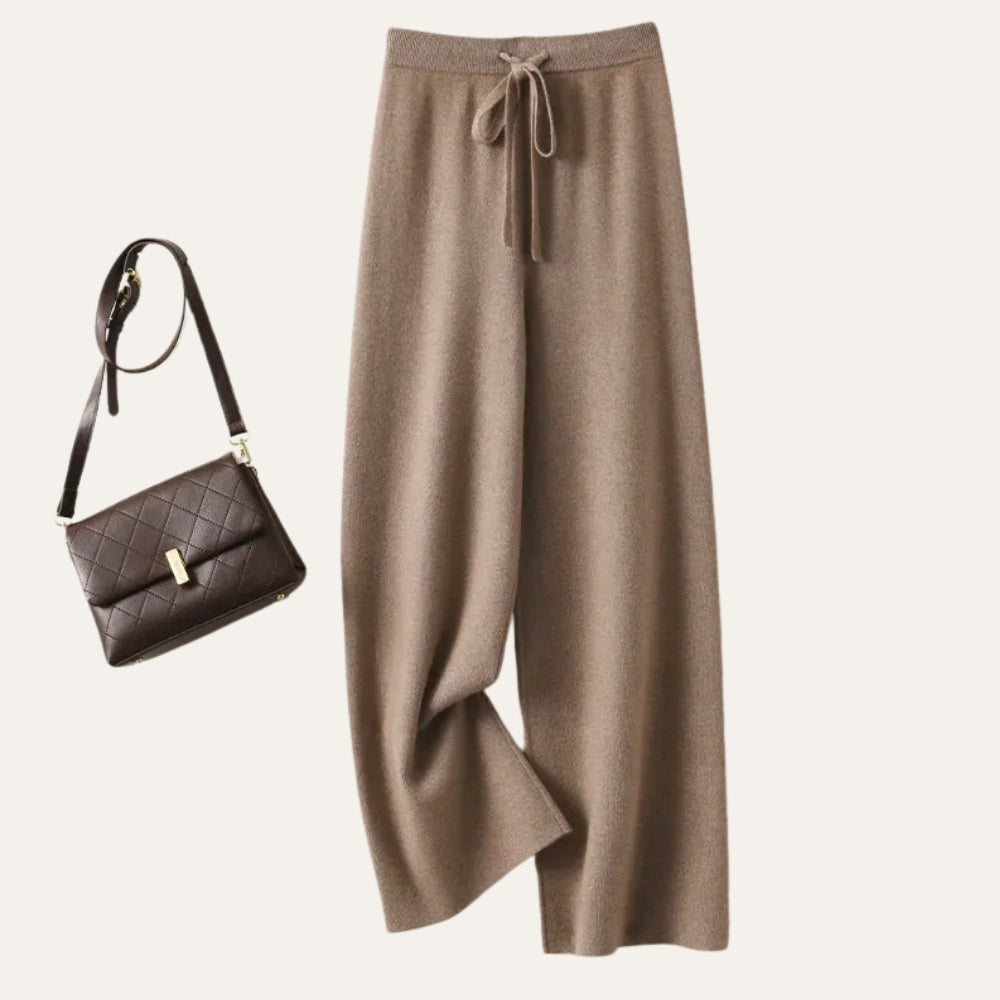 Pantalon Large en Laine Mérinos pour Femme – Confort Intemporel et Style Moderne