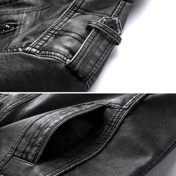 Rowan | Veste Homme Zippée Style Moto Effet Cuir Moderne