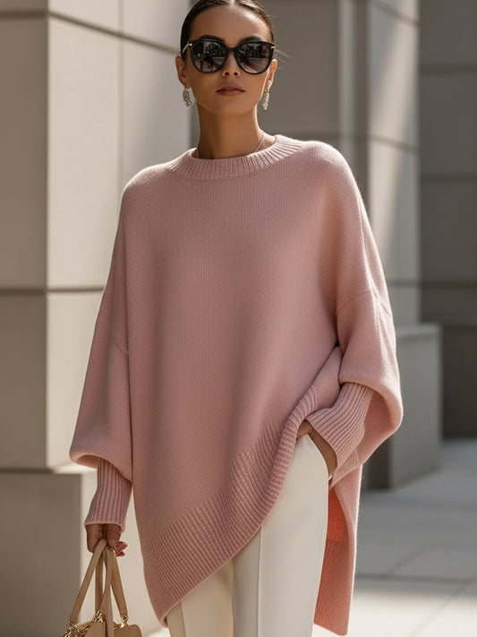 Poncho Femme Oversize | Tricot Élégant pour Look Chic Quotidien
