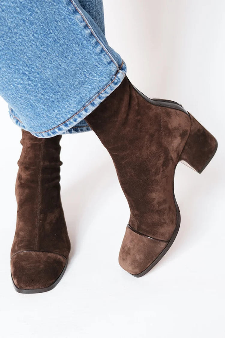 Bottines Femme Élégantes à Talon Bloc | Confort Doux & Style Moderne