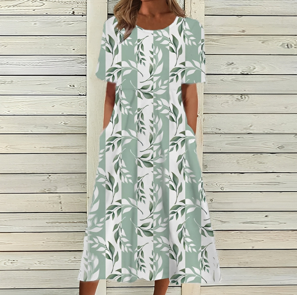 Robe Midi Fleurie Femme Élégante – Silhouette Fluide et Style Féminin