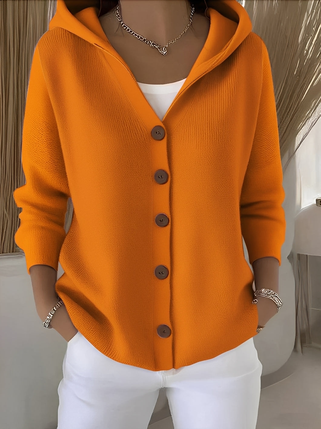 Cardigan à capuche décontracté pour femme – Confortable, Stylé & Facile à Assortir