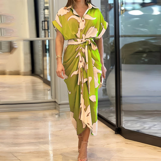 Robe Femme Boutonnée Coupe Ample – Élégance Décontractée pour le Quotidien