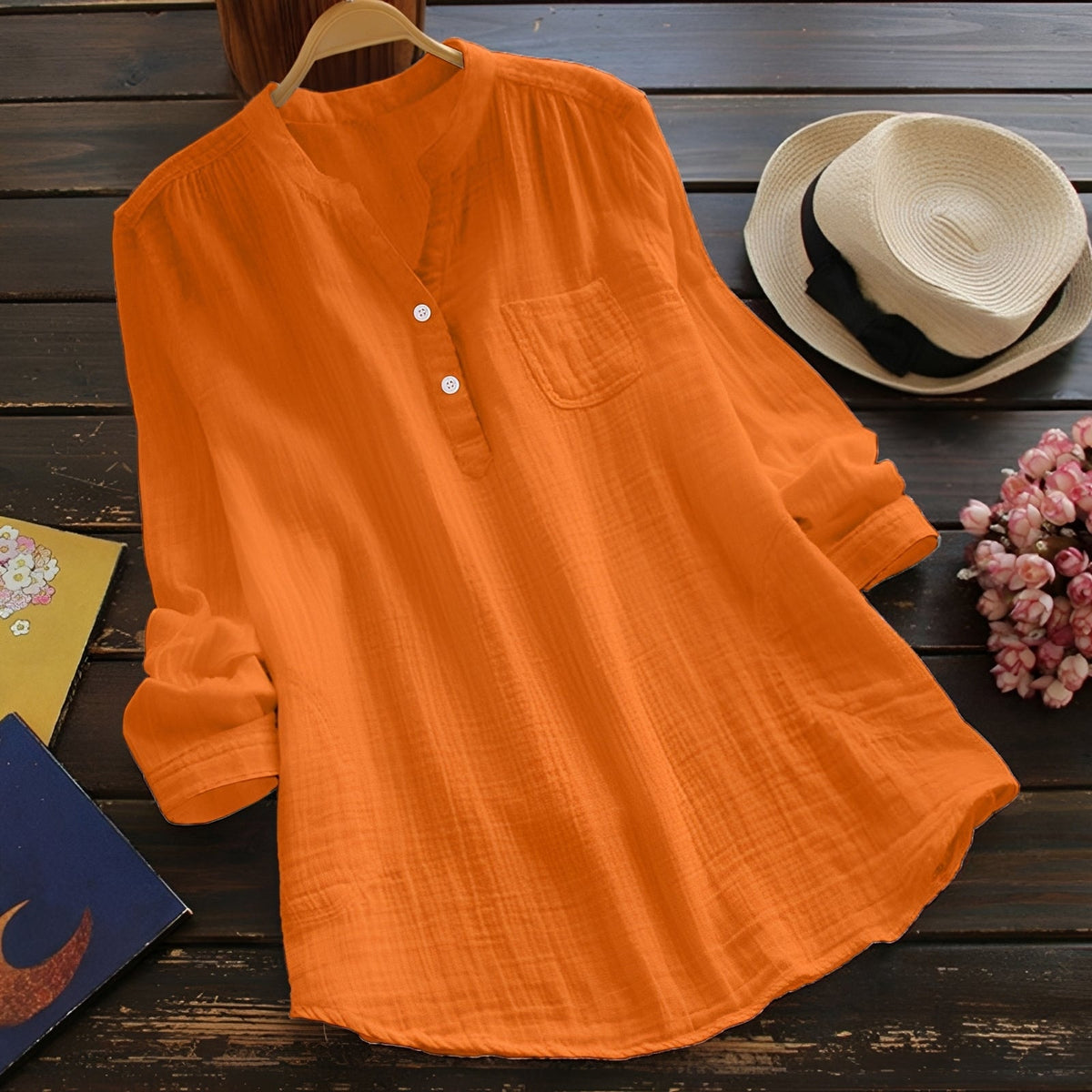 Blouse Femme Décontractée et Confortable au Style Simple et Intemporel