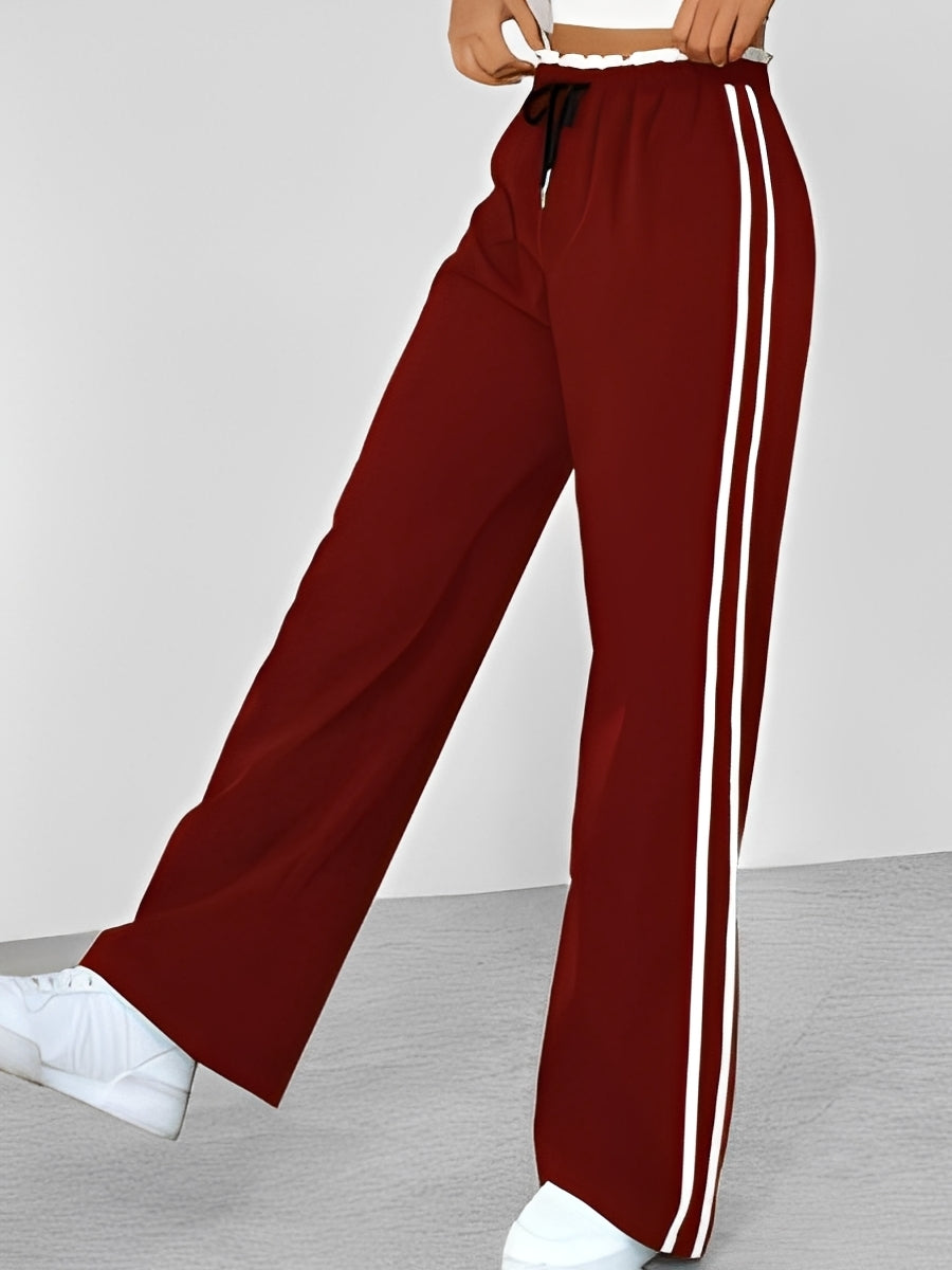 Pantalon Femme Coupe Droite Décontractée – Style Streetwear Moderne