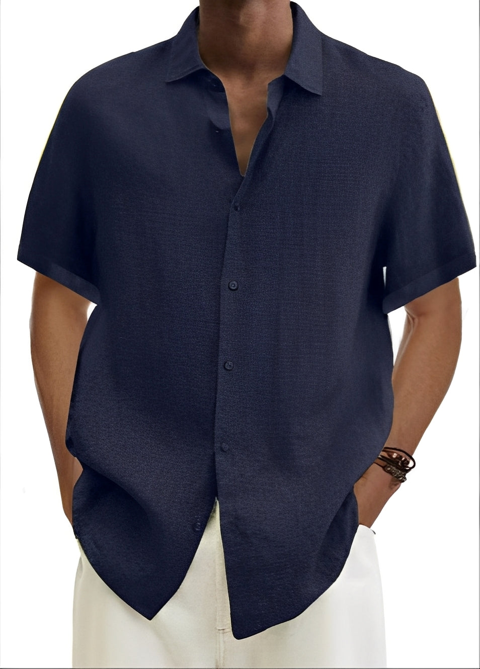 Chemise Homme Légère et Décontractée à Coupe Ample et Style Intemporel