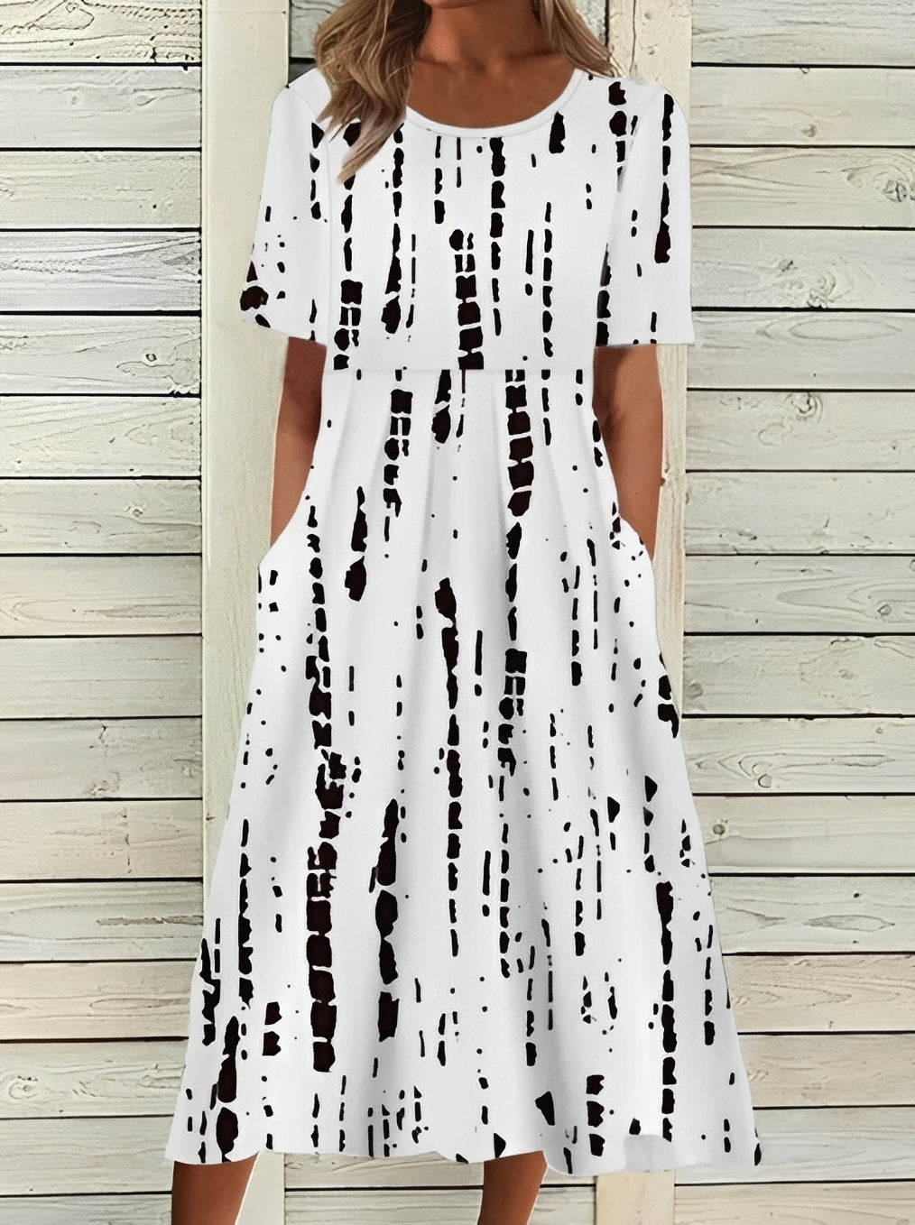 Robe Midi Fleurie Femme Élégante – Silhouette Fluide et Style Féminin