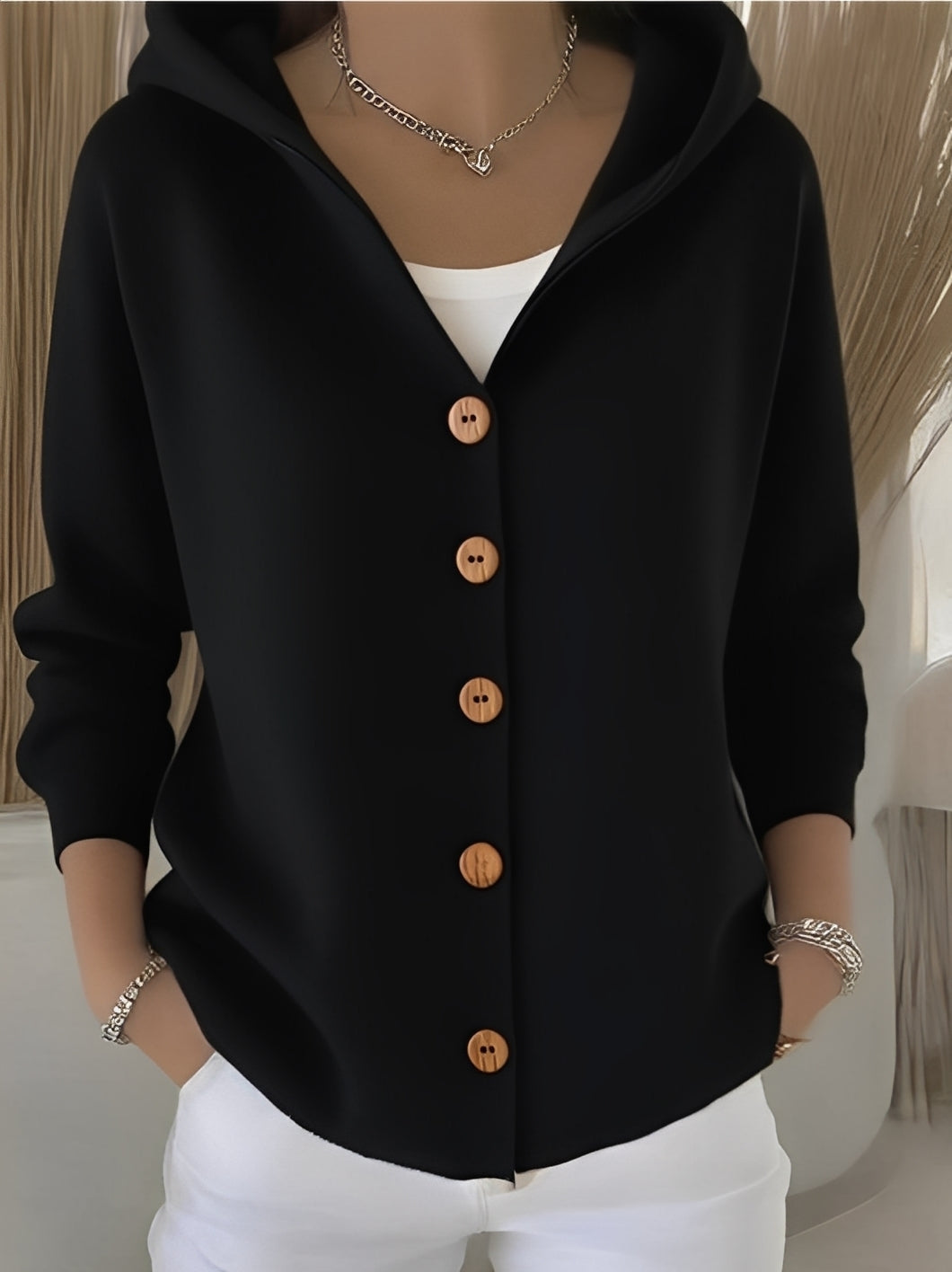 Cardigan à capuche décontracté pour femme – Confortable, Stylé & Facile à Assortir