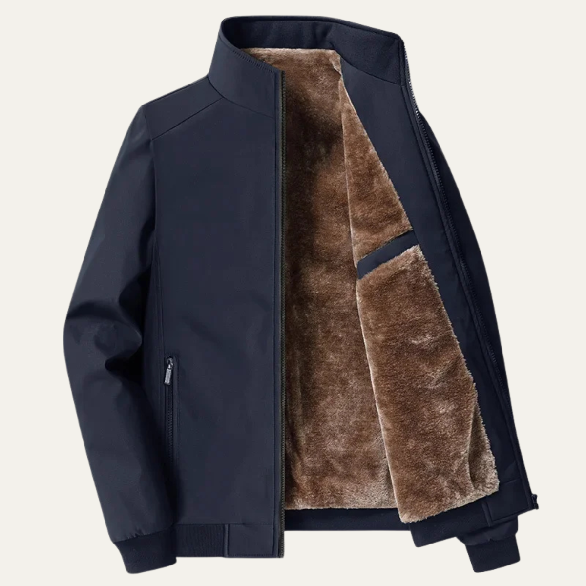 Veste Homme Hiver Matelassée avec Col Montant – Chaude, Confortable & Protectrice