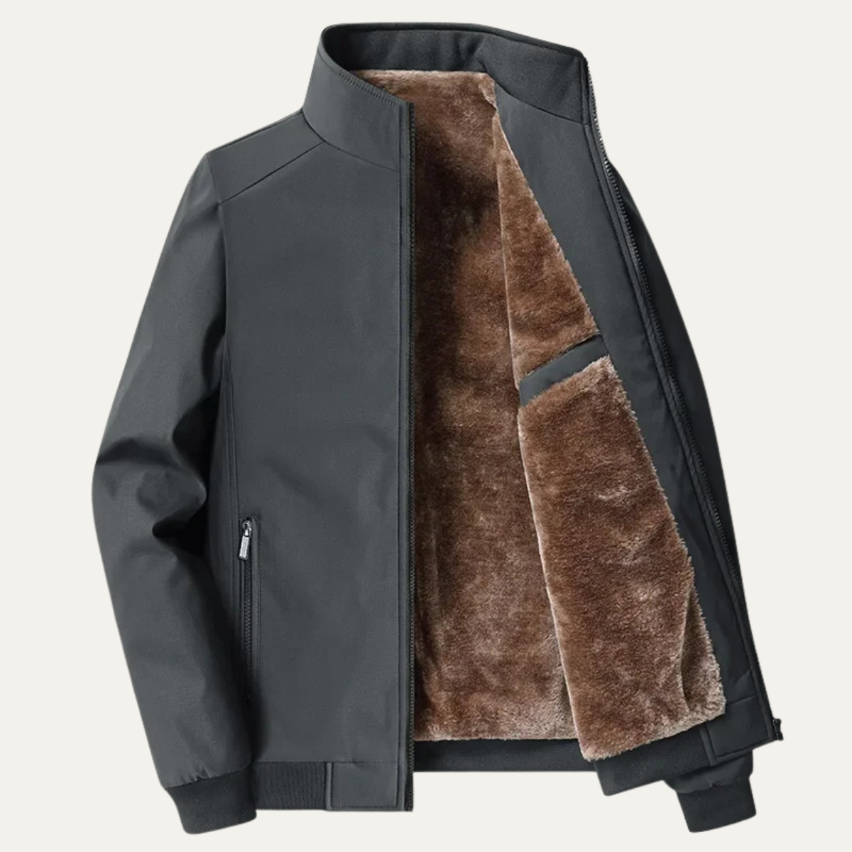 Veste Homme Hiver Matelassée avec Col Montant – Chaude, Confortable & Protectrice