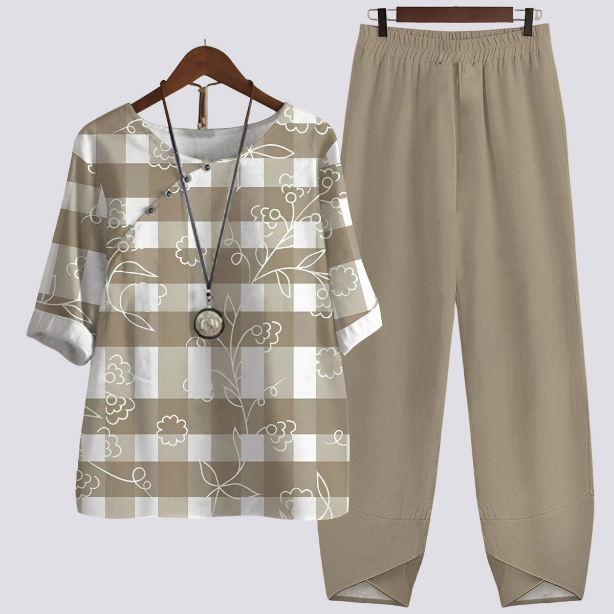Ensemble Femme Confortable et Tendance à Motif Élégant
