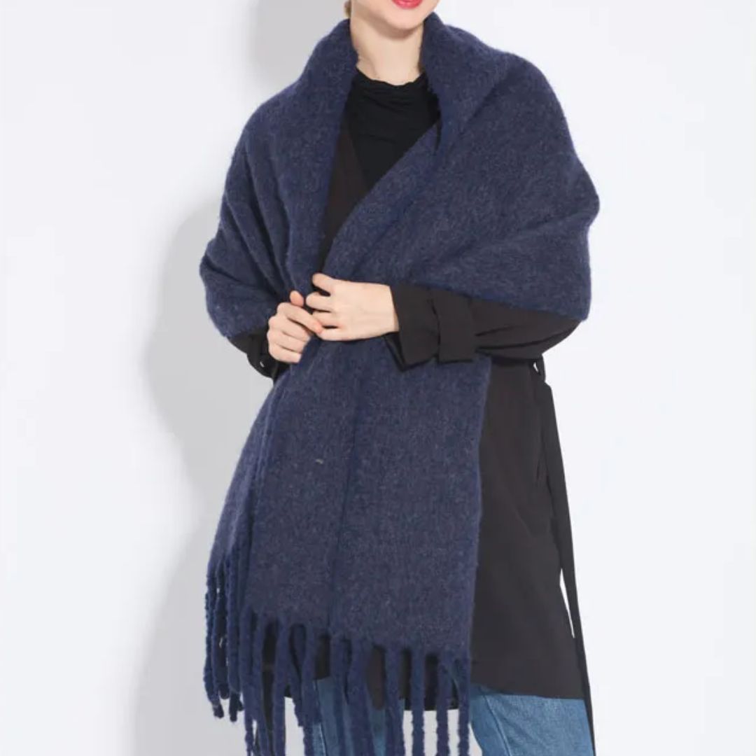 Écharpe Oversized Femme à Franges | Douceur Luxueuse et Style Élégant