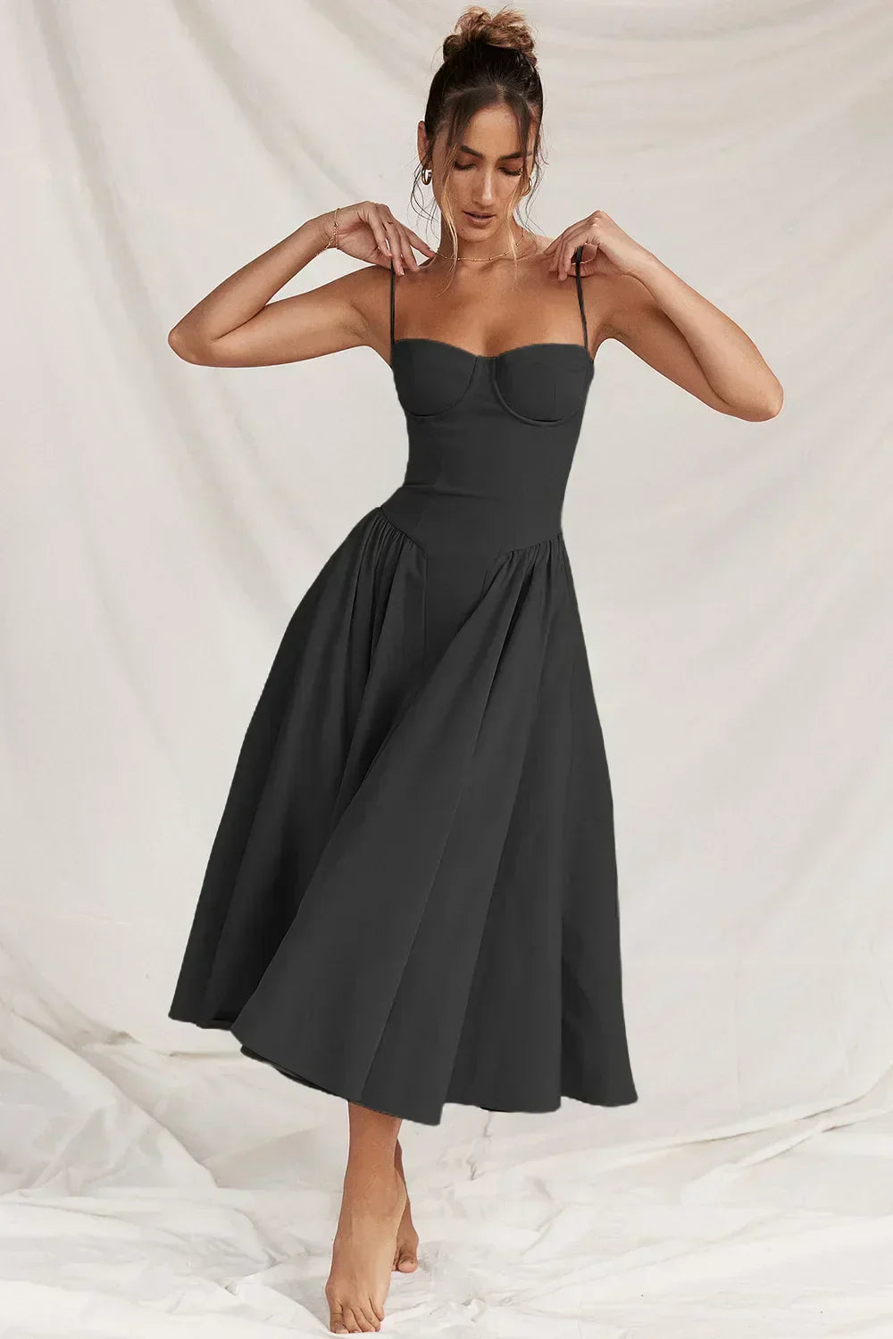 Robe Midi d’Été Élégante – Style Décontracté & Charme Vintage