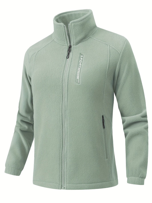 Élyane | Veste Femme Douce à Col Montant avec Fermeture Zippée | Veste Sport Outdoor Légère