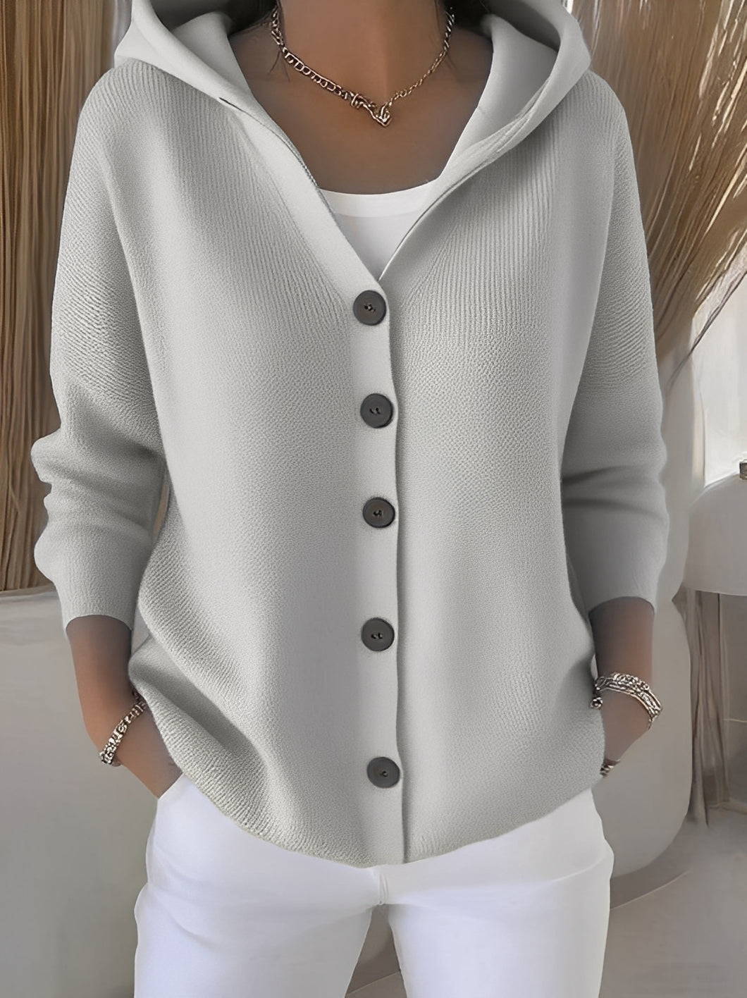 Cardigan à capuche décontracté pour femme – Confortable, Stylé & Facile à Assortir