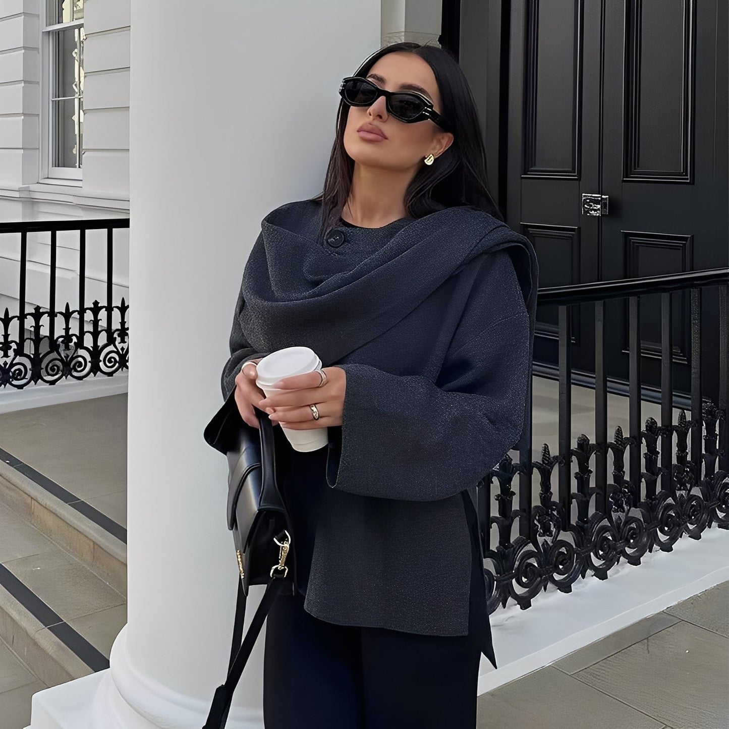 Manteau en maille élégant pour femme – Doux, Chic & Polyvalent