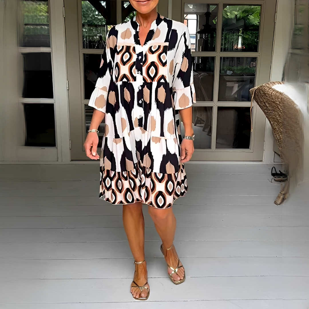 Robe d’Été Femme Élégante – Motif Féminin et Confort Léger