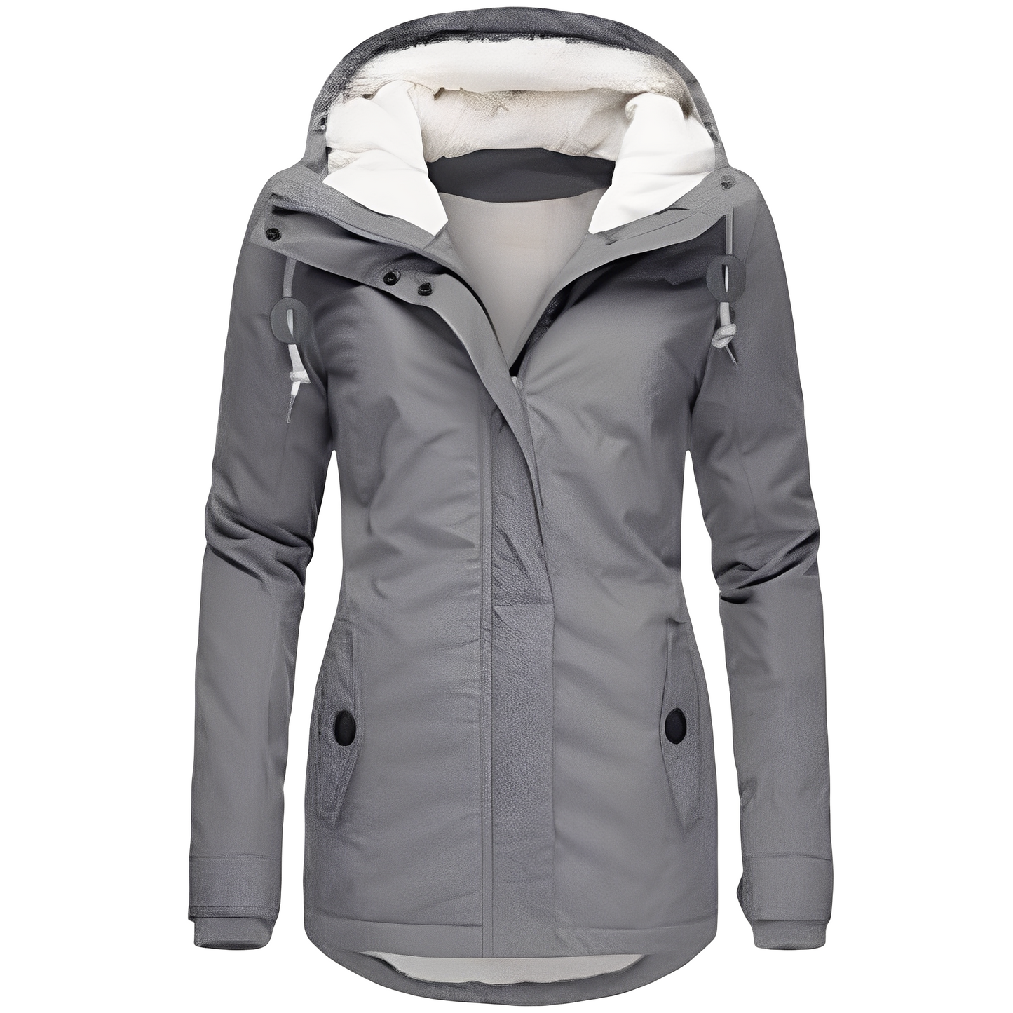 Veste en velours imperméable pour femme avec capuche – Élégante, Pratique & Confortable