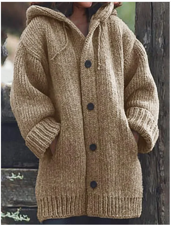 Cardigan Femme Long à Capuche Oversize | Style Moderne et Confort Quotidien