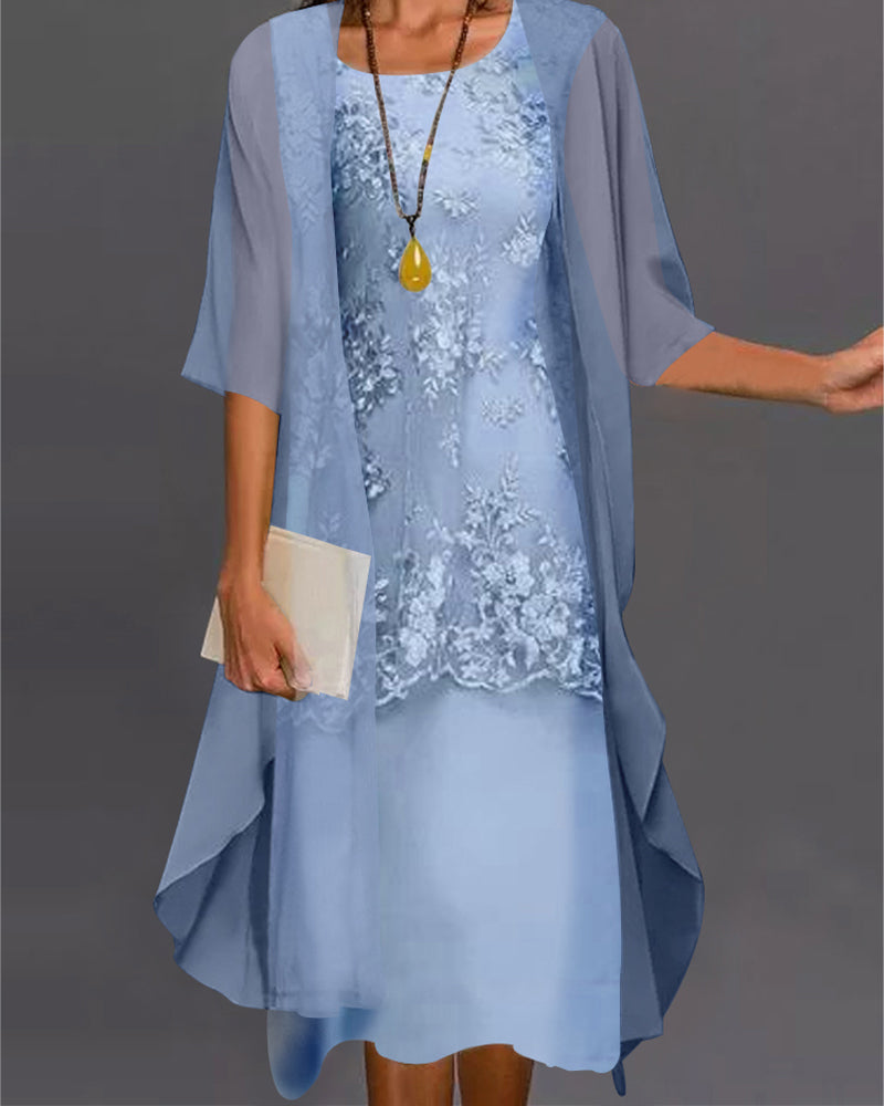 Ensemble Élégant en Chiffon – Style Raffiné pour les Soirées d’Été