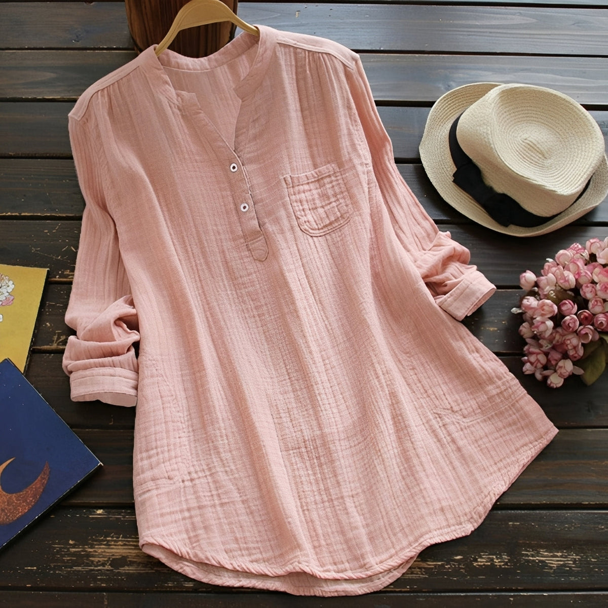 Blouse Femme Décontractée et Confortable au Style Simple et Intemporel