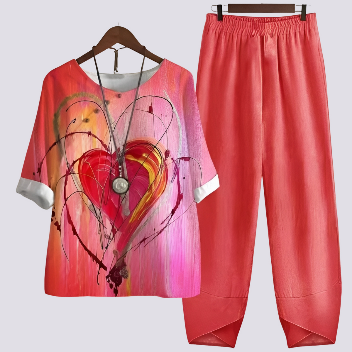 Ensemble Femme Confortable et Tendance à Motif Élégant