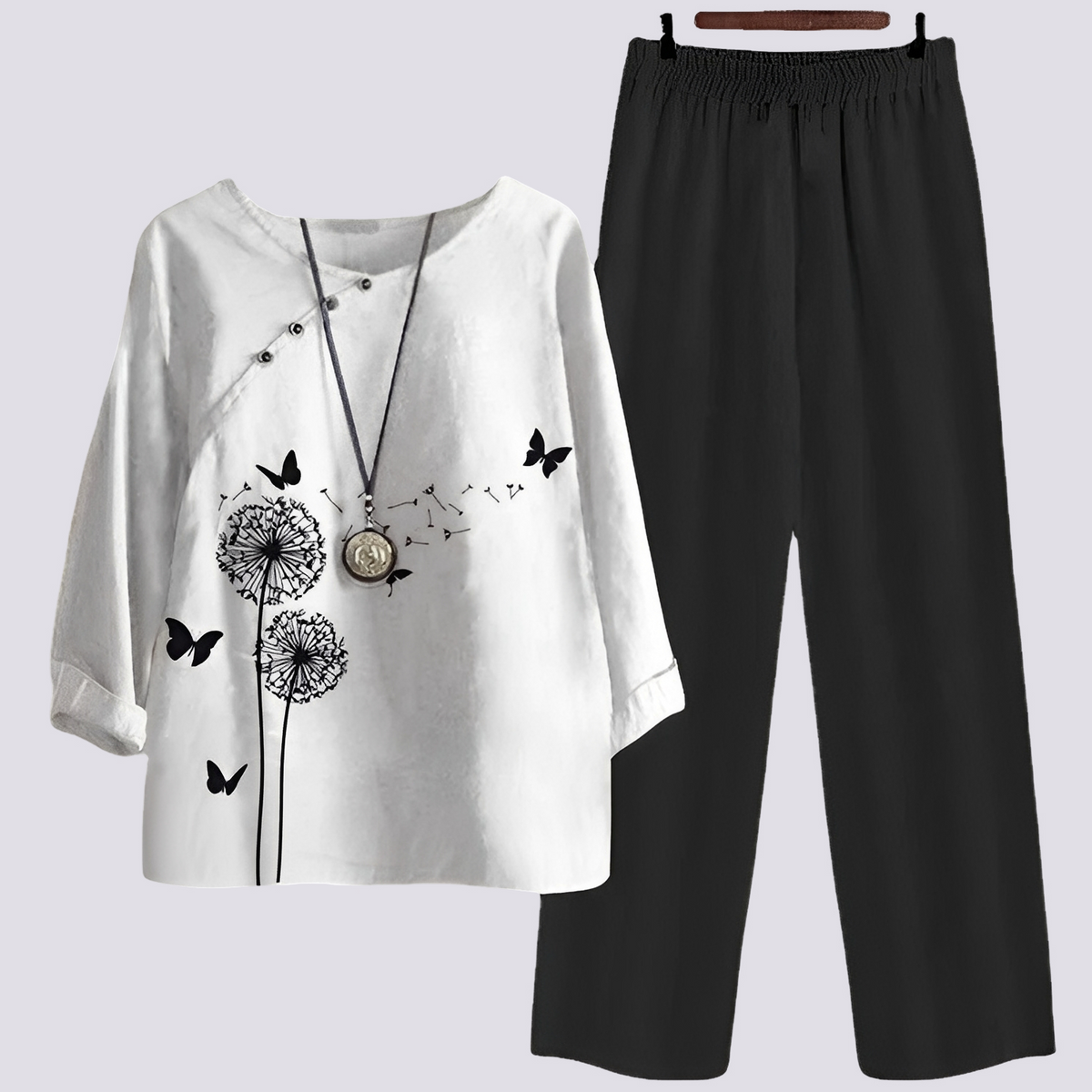 Ensemble Femme Confortable et Tendance à Motif Élégant