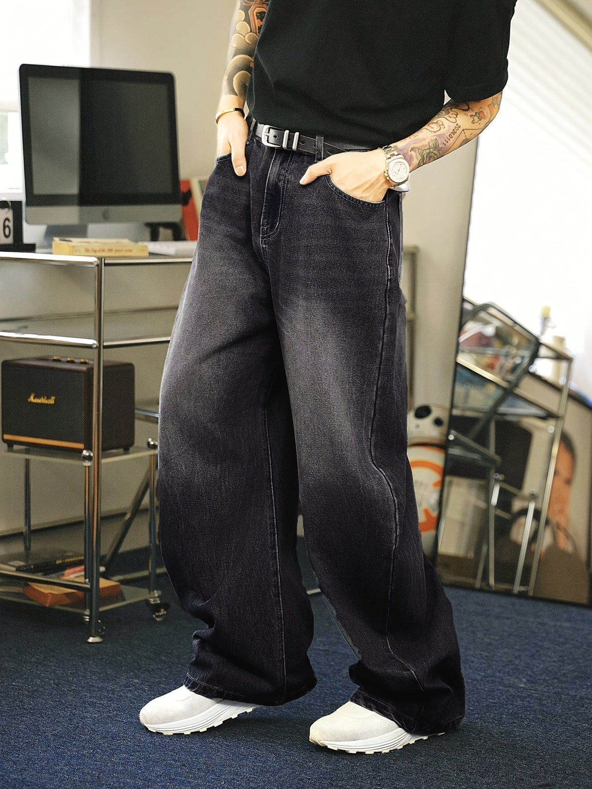 Thomas | Jean Baggy Homme Large Fit | Coupe Droite Décontractée et Stylée