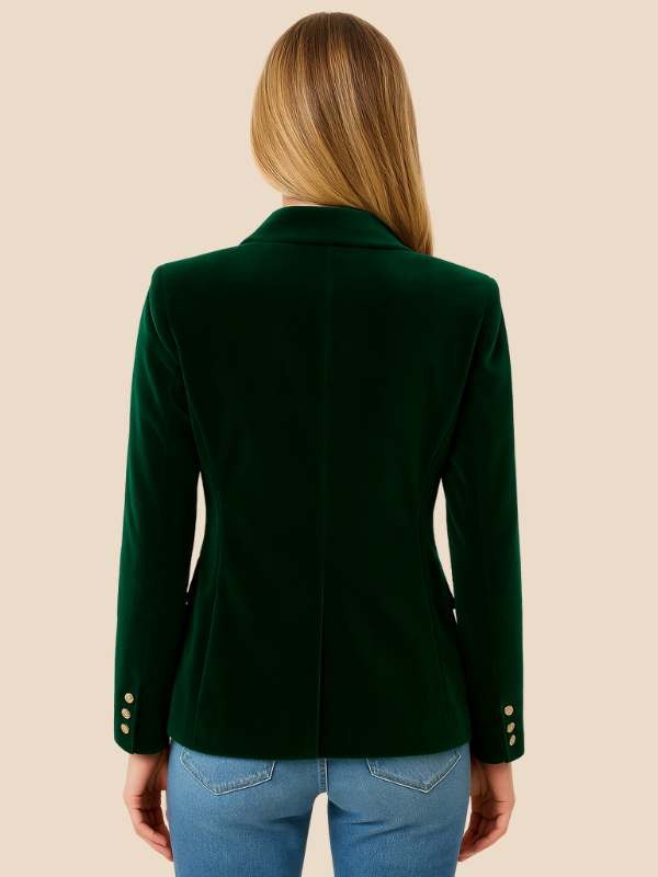 Blazer Femme en Velours avec Col Revers | Élégance et Style Féminin