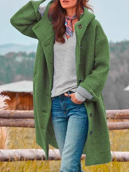 Manteau Long Femme à Capuche | Élégance Douce et Confort Quotidien