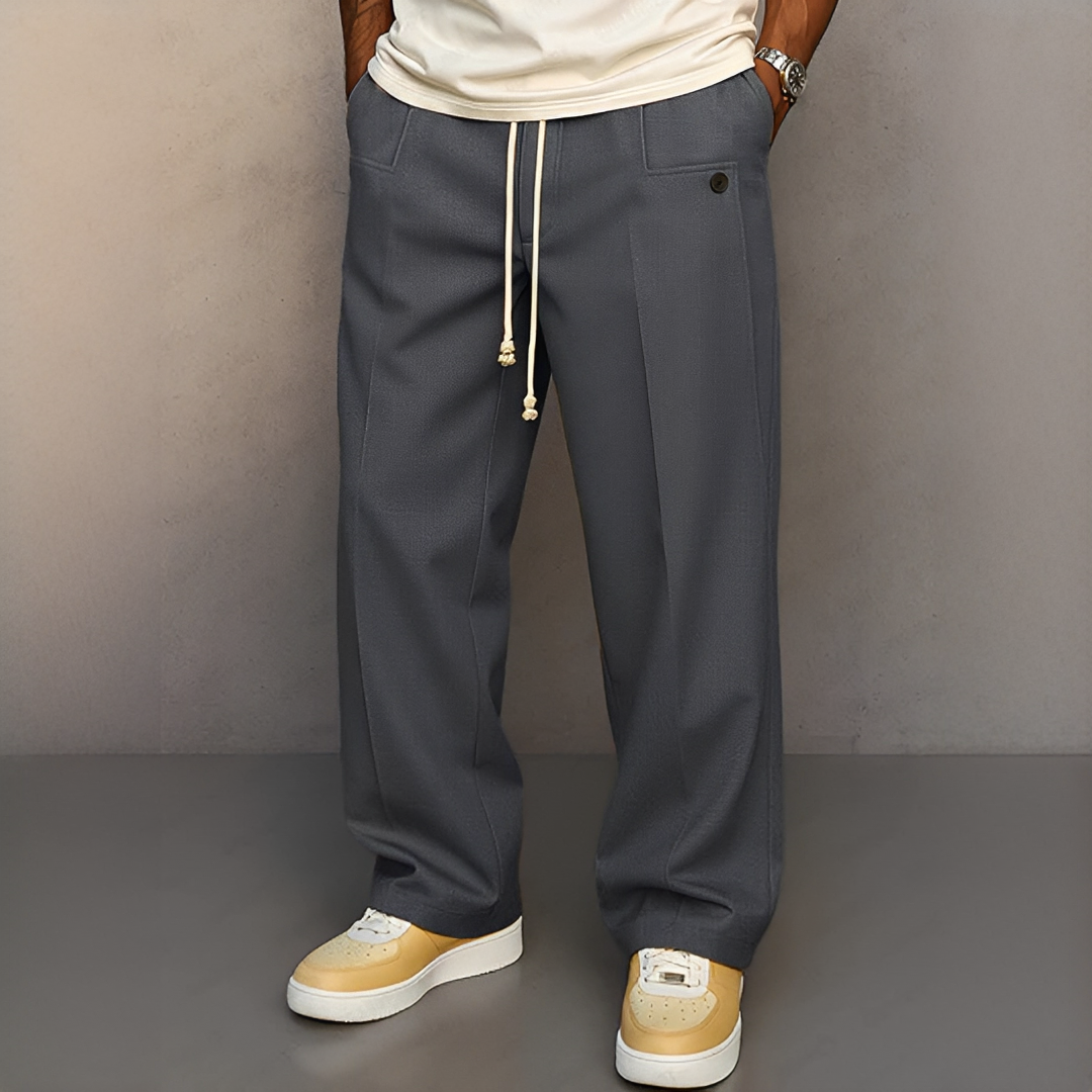 Pantalon Homme à Cordon de Serrage – Style Moderne et Confort Quotidien