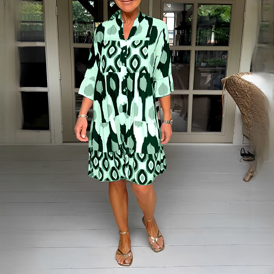 Robe d’Été Femme Élégante – Motif Féminin et Confort Léger