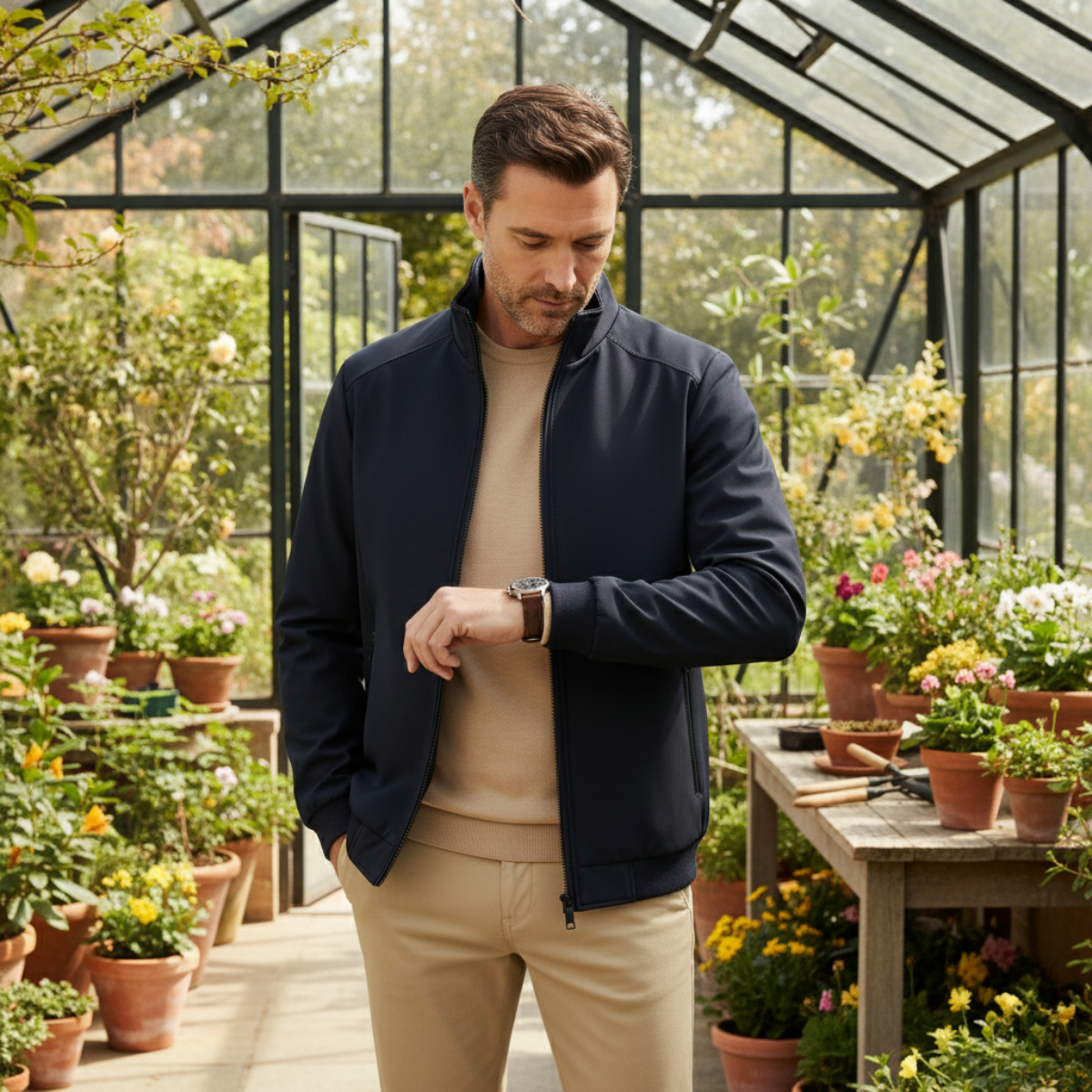 Veste Homme Hiver Matelassée avec Col Montant – Chaude, Confortable & Protectrice