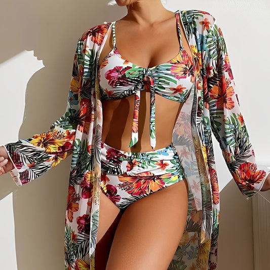 Ensemble Maillot de Bain Femme Élégant avec Paréo et Coupe Flatteuse