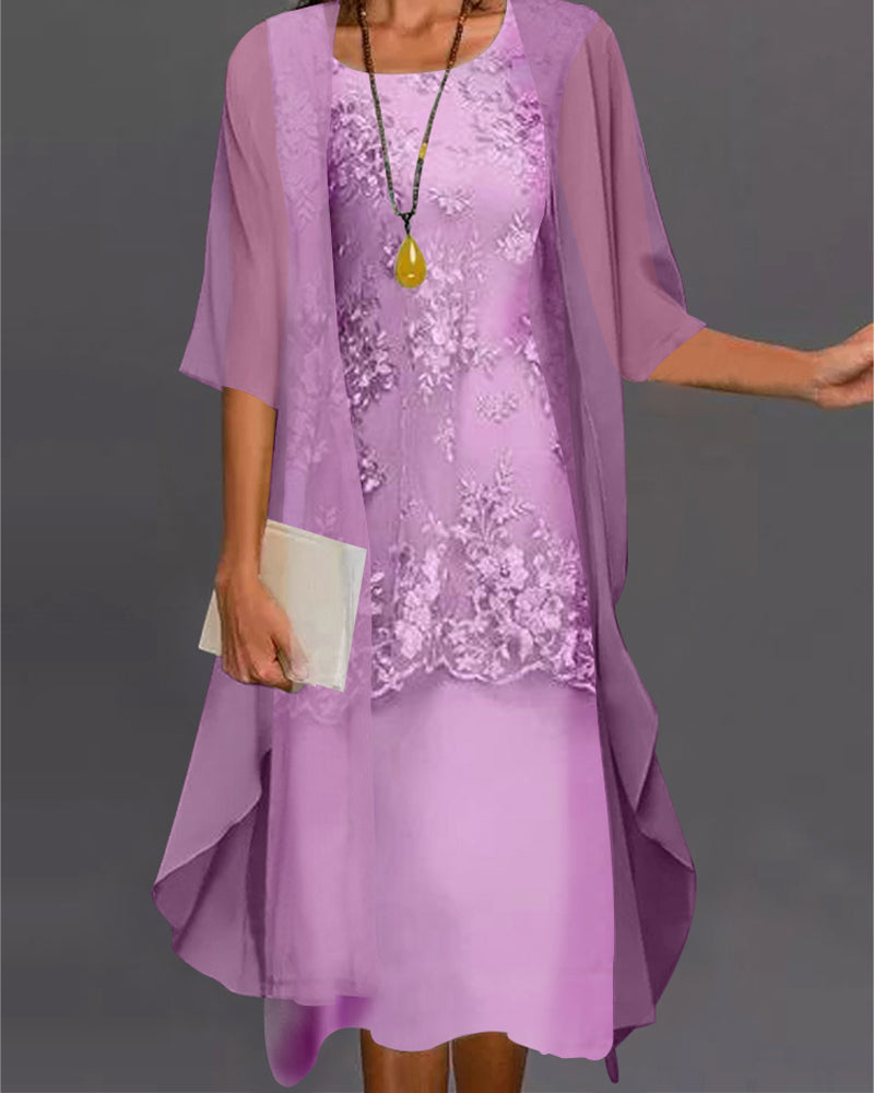Ensemble Élégant en Chiffon – Style Raffiné pour les Soirées d’Été