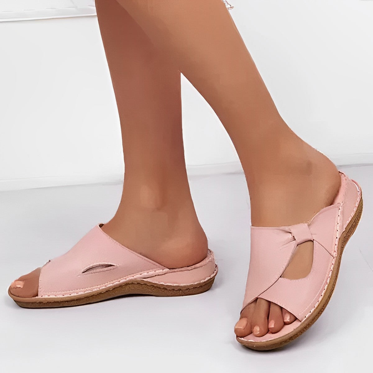 Sandales Orthopédiques en Cuir – Confort Élégant & Soutien Quotidien