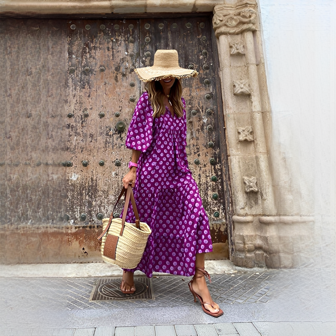 Robe d’Été Femme Élégante au Style Bohème et Coupe Fluide