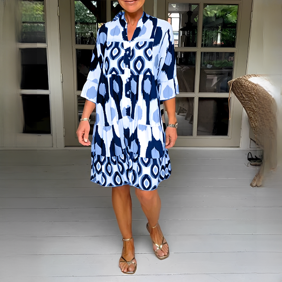 Robe d’Été Femme Élégante – Motif Féminin et Confort Léger