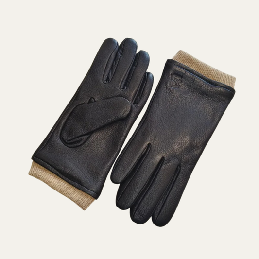 Gants Homme d’Hiver Classiques avec Poignets Élastiques – Chauds, Confortables & Pratiques