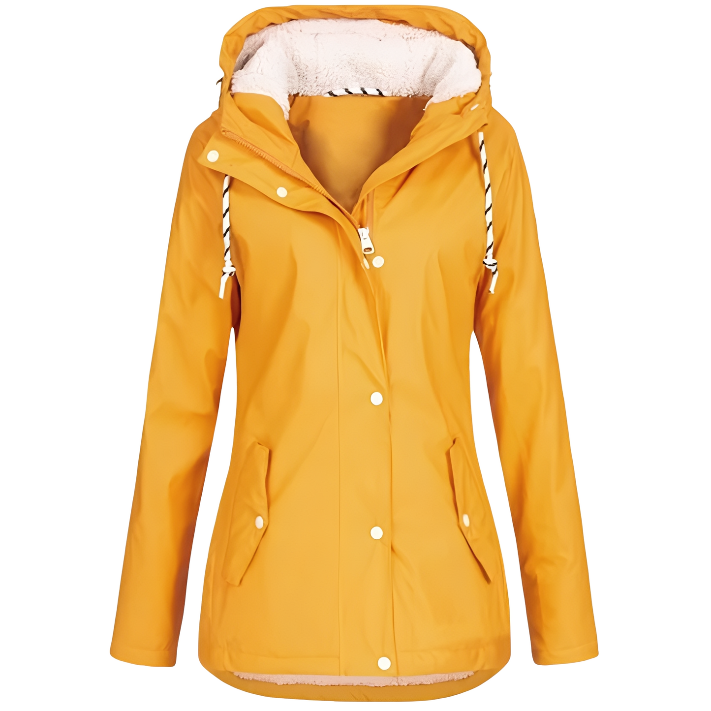 Veste en velours imperméable pour femme avec capuche – Élégante, Pratique & Confortable