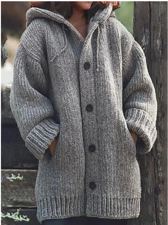 Cardigan Femme Long à Capuche Oversize | Style Moderne et Confort Quotidien
