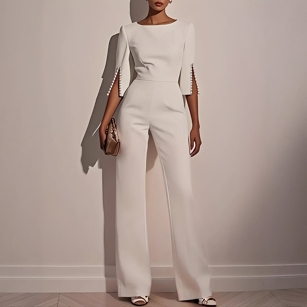 Combinaison Femme Manches Évasées – Élégance Moderne pour Occasions Spéciales