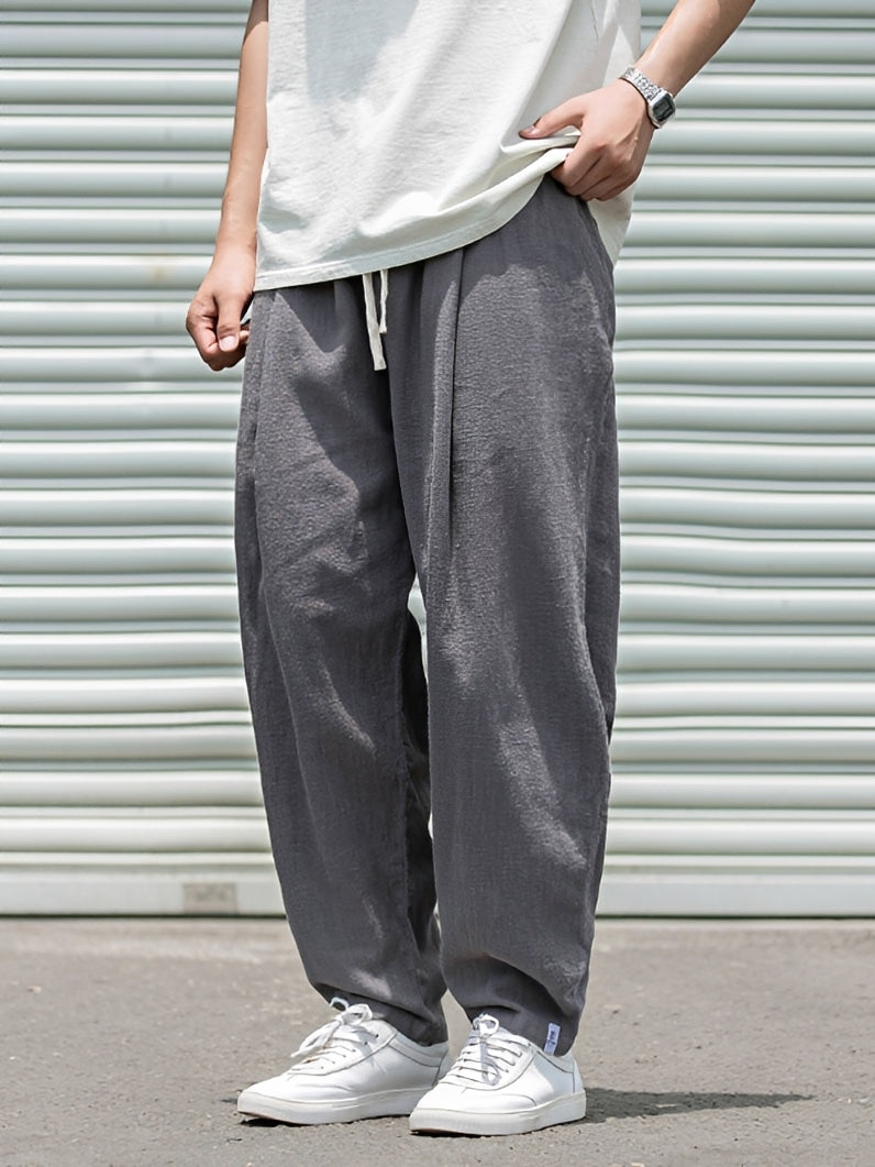 Pantalon Homme Coupe Droite Ample – Style Moderne et Confort Léger